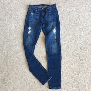 Distressed jeans